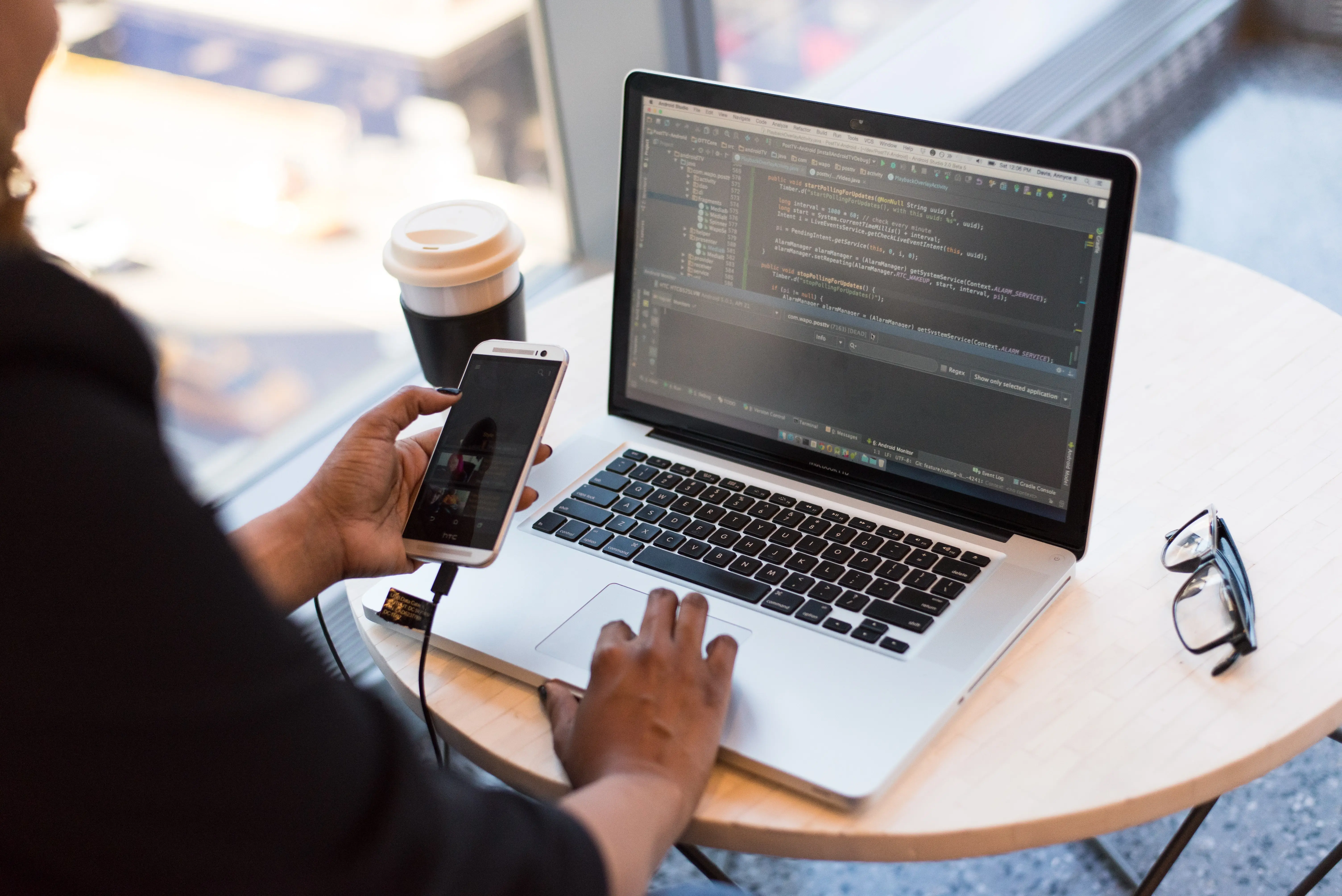 Software developer laptop